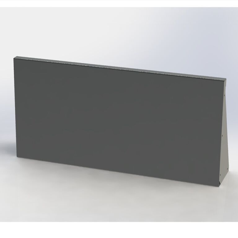 Pulverpārklāta tērauda atbalsta siena taisns 100 cm (augstums 50 cm)