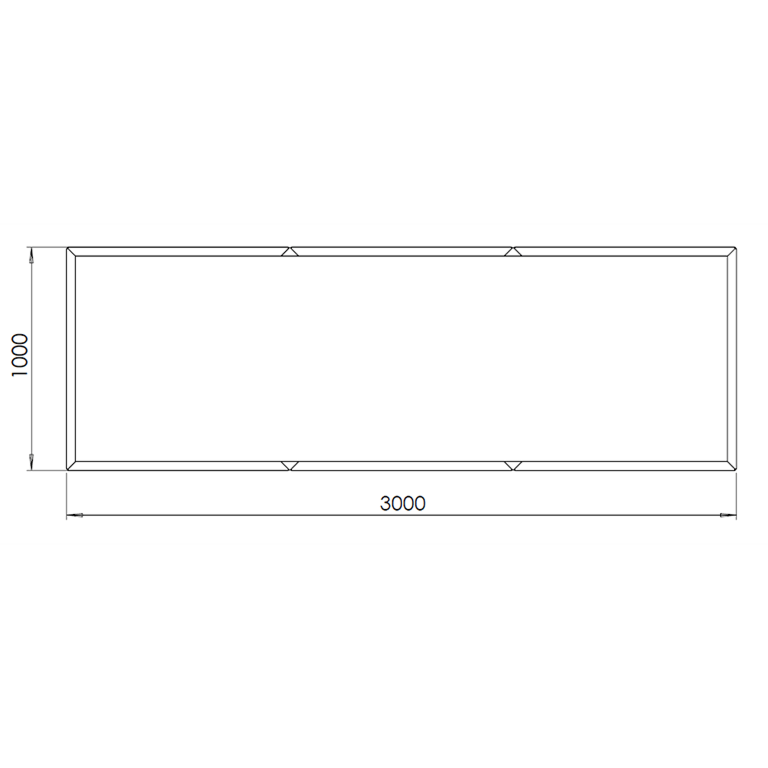 Kortena tērauda puķu kaste Texas xxl 300 x 100 cm