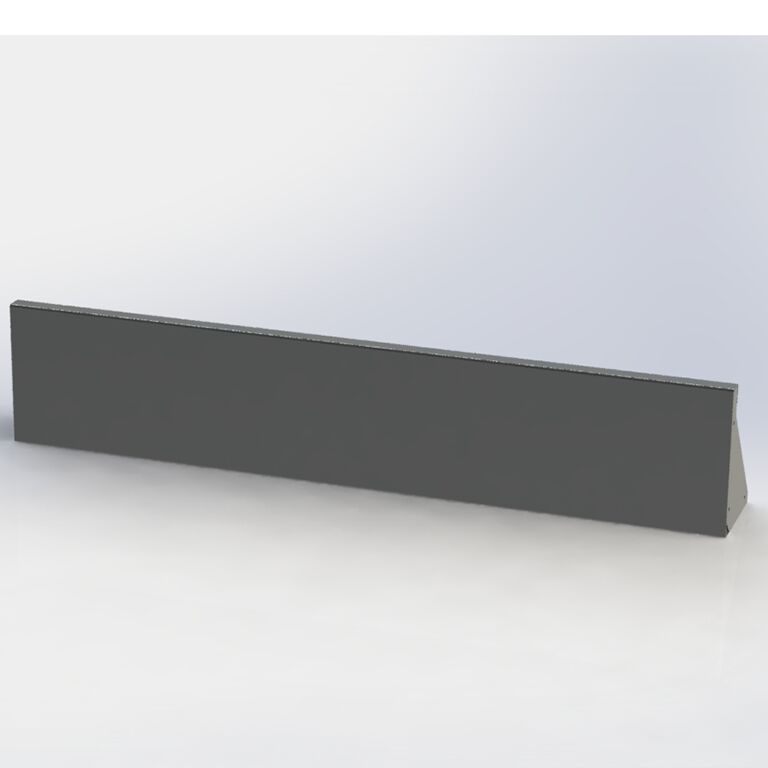 Pulverpārklāta tērauda atbalsta siena taisns 150 cm (augstums 40 cm)