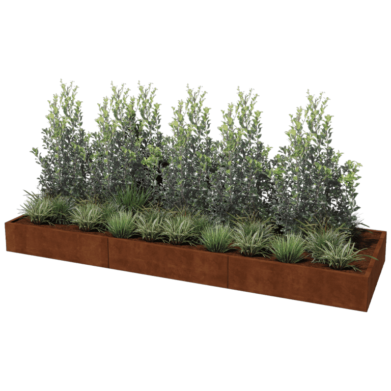 Kortena tērauda puķu kaste Texas xxl 360 x 120 cm