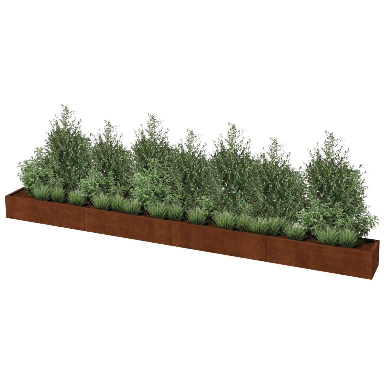 Kortena tērauda puķu kaste Texas xxl 480 x 40 cm