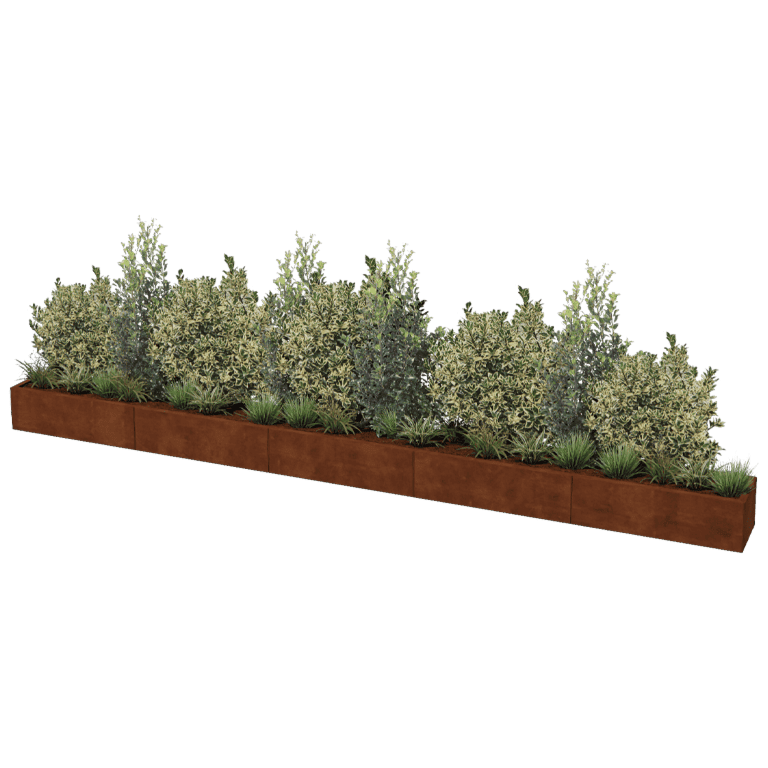 Kortena tērauda puķu kaste Texas xxl 500 x 40 cm