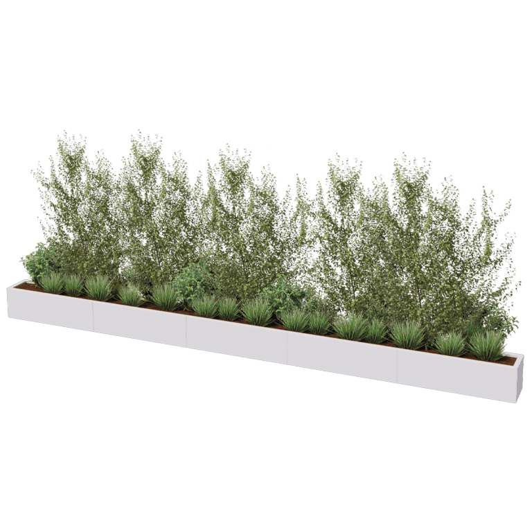 Pulverpārklāta tērauda puķu kaste Texas xxl 500 x 30 cm