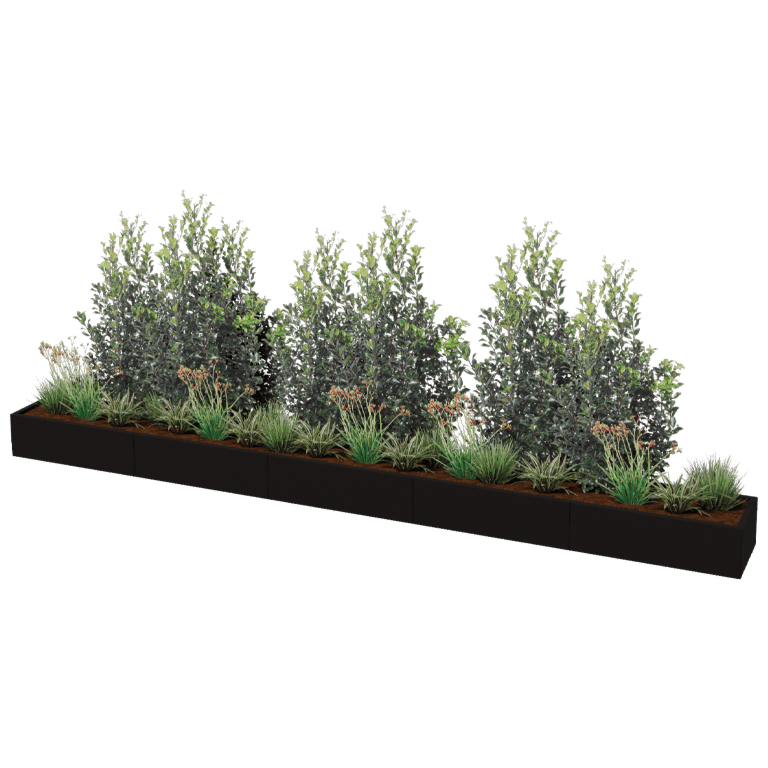 Pulverpārklāta tērauda puķu kaste Texas xxl 500 x 50 cm