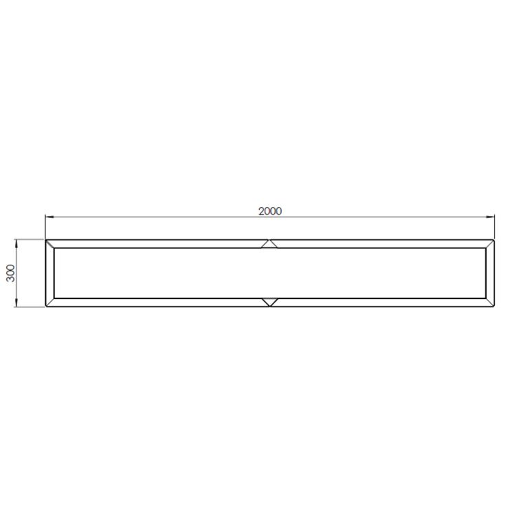 Kortena tērauda puķu kaste Texas xxl 200 x 30 cm