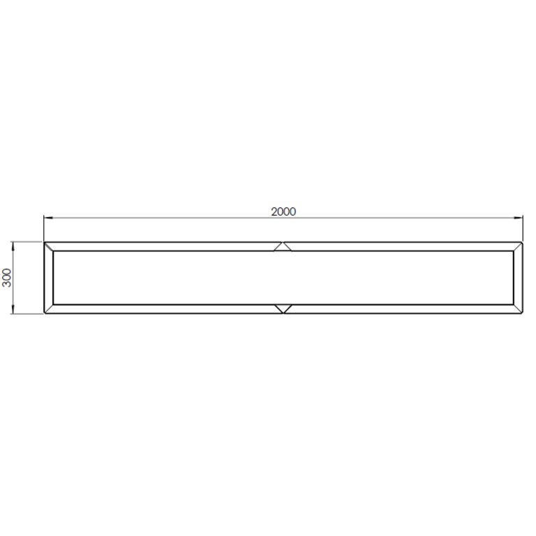 Pulverpārklāta tērauda puķu kaste Texas xxl 200 x 30 cm