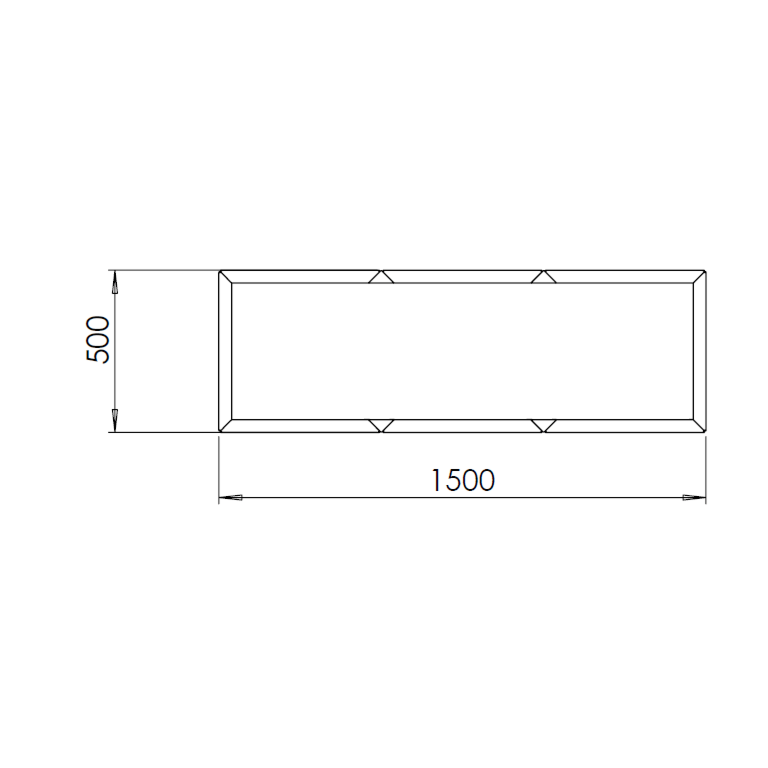 Pulverpārklāta tērauda puķu kaste Texas xxl 150 x 50 cm