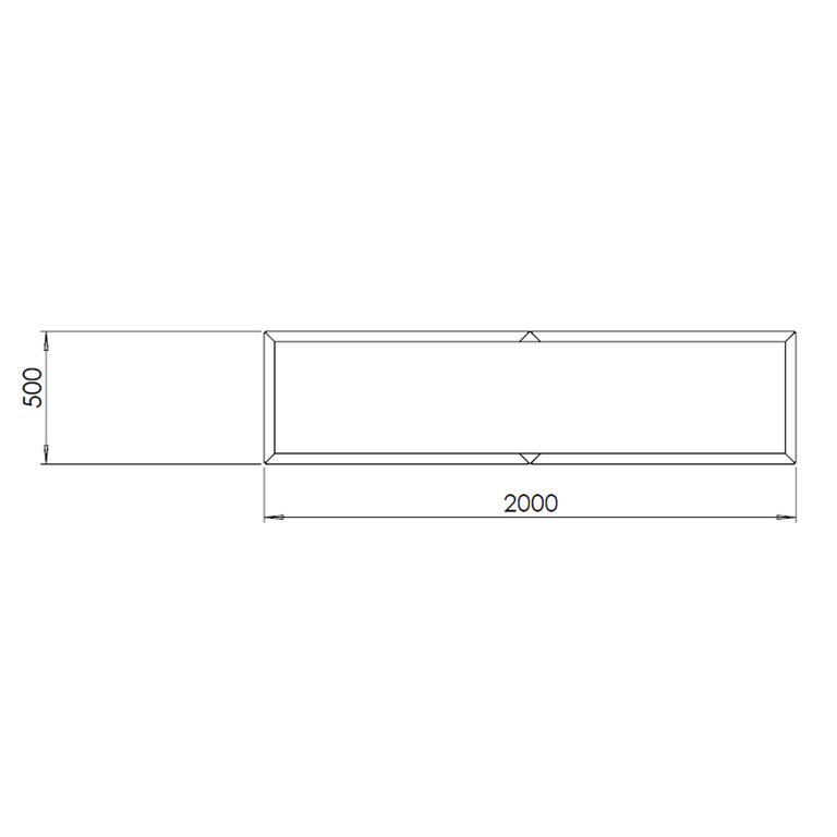 Kortena tērauda puķu kaste Texas xxl 200 x 50 cm