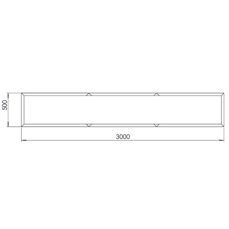 Kortena tērauda puķu kaste Texas xxl 300 x 50 cm