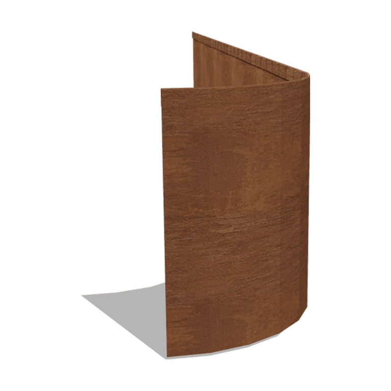 Kortena tērauda malu apmales plakans FLEX 45 cm (garums 240 cm)