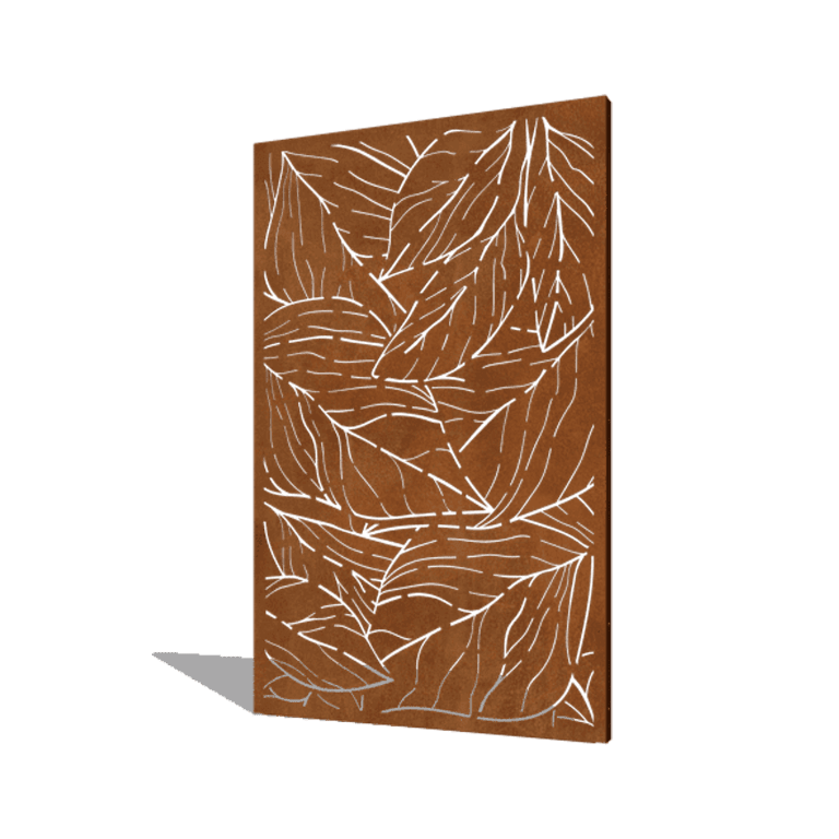 Kortena tērauda dārza panelis lapas 120 x 6 x 190 cm