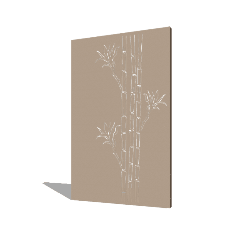 Pulverpārklāta tērauda panelis bambuss 120 x 6 x 190 cm