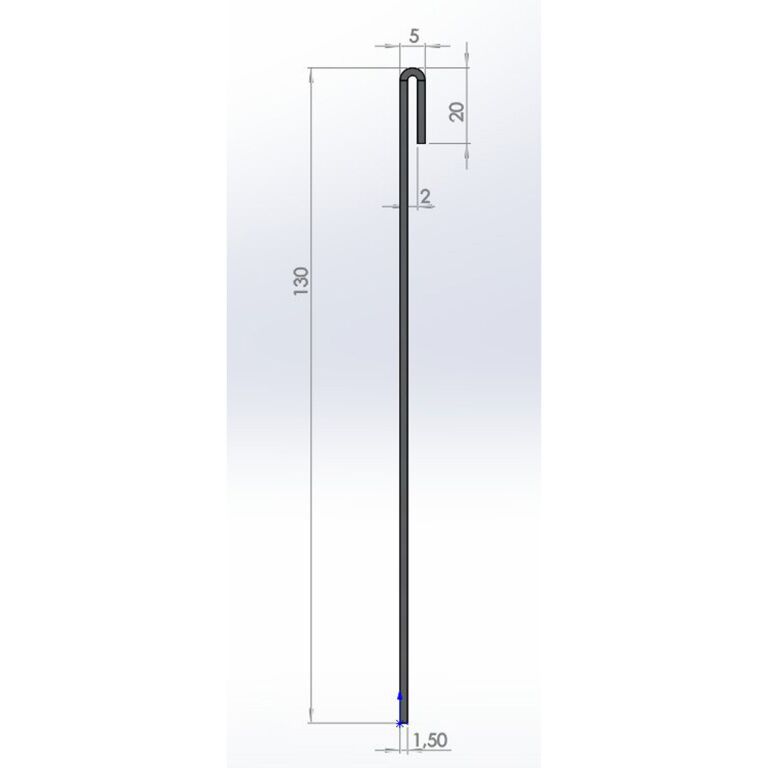 Cinkota tērauda malu apmales plakans 13 cm komplekts uz 15 metriem