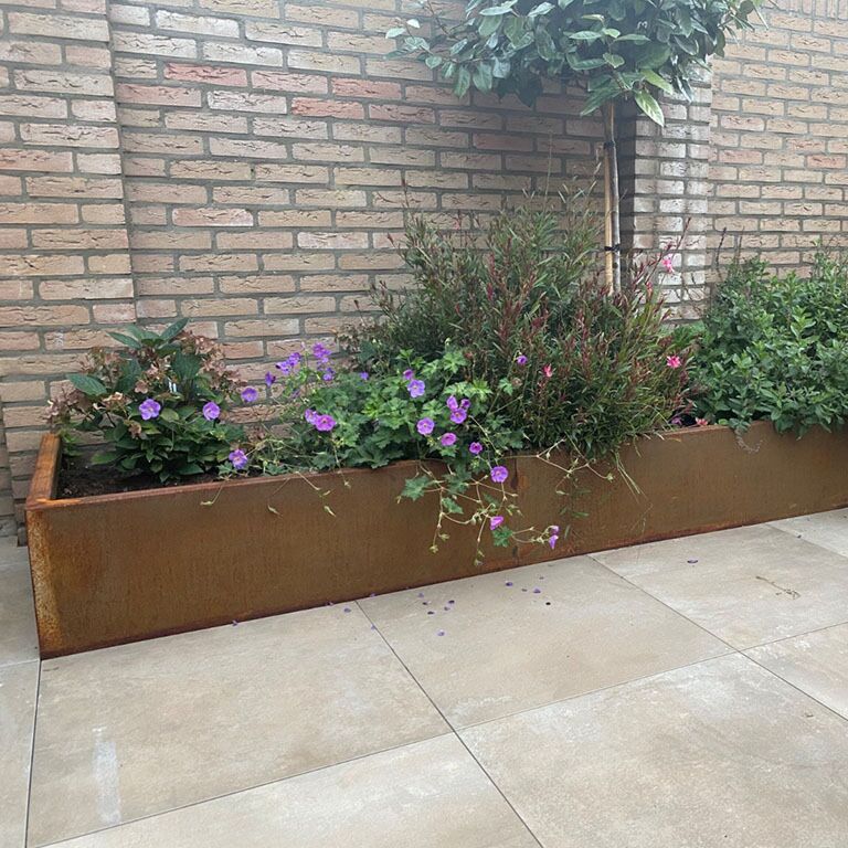 Kortena tērauda atbalsta siena taisns 200 cm (augstums 30 cm)