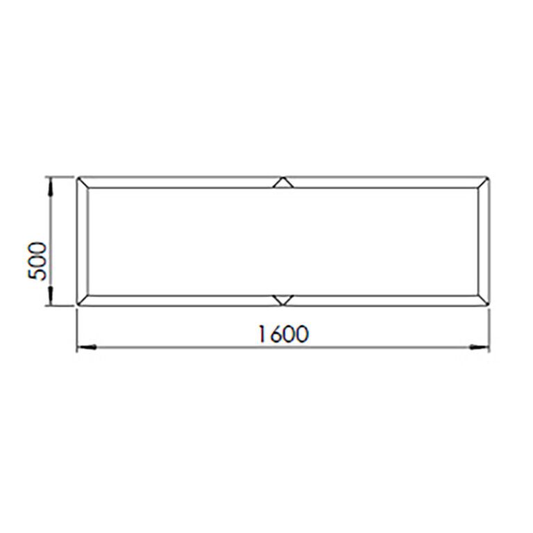 Pulverpārklāta tērauda puķu kaste Texas xxl 160 x 50 cm
