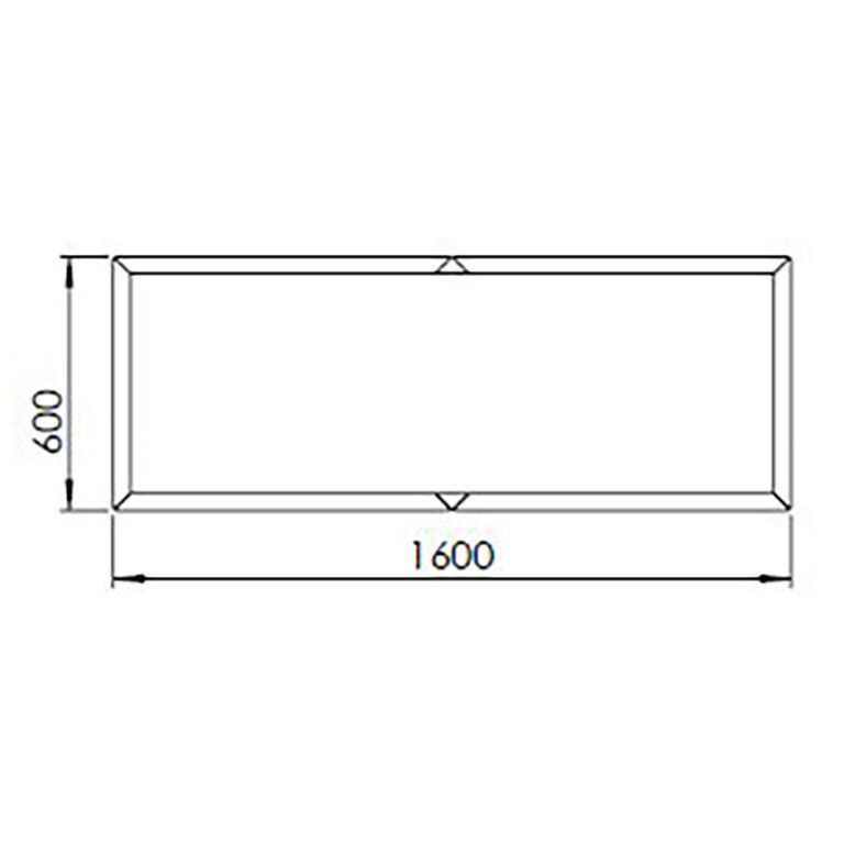 Pulverpārklāta tērauda puķu kaste Texas xxl 160 x 60 cm