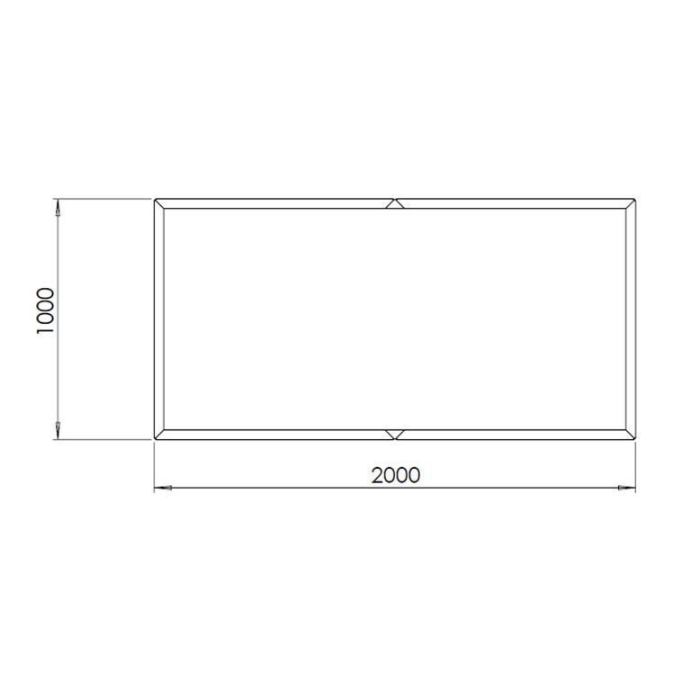 Pulverpārklāta tērauda puķu kaste Texas xxl 200 x 100 cm