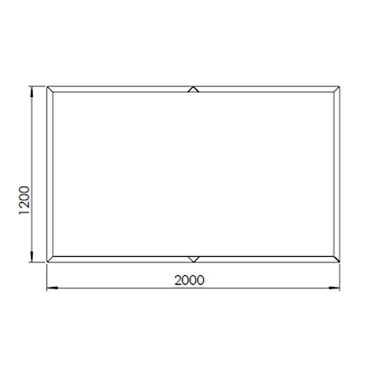 Pulverpārklāta tērauda puķu kaste Texas xxl 200 x 120 cm