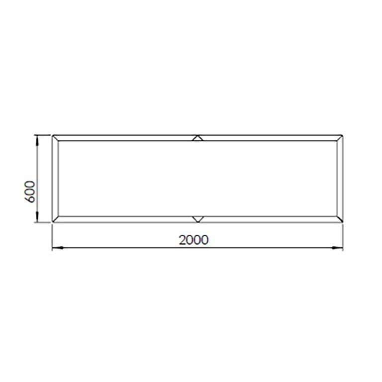 Pulverpārklāta tērauda puķu kaste Texas xxl 200 x 60 cm