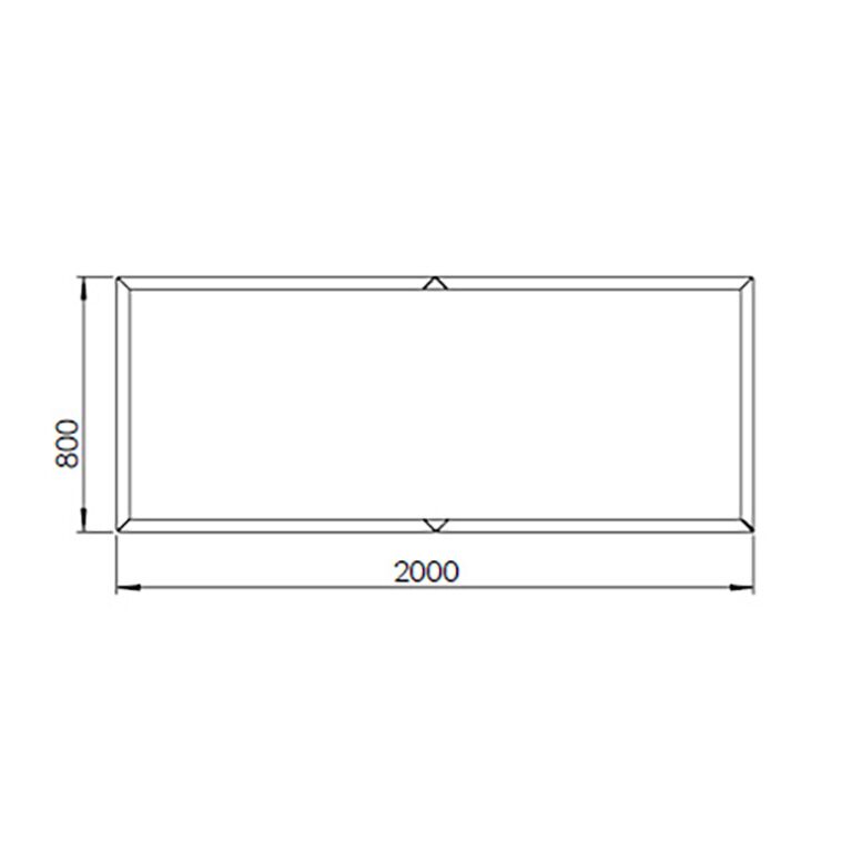 Pulverpārklāta tērauda puķu kaste Texas xxl 200 x 80 cm