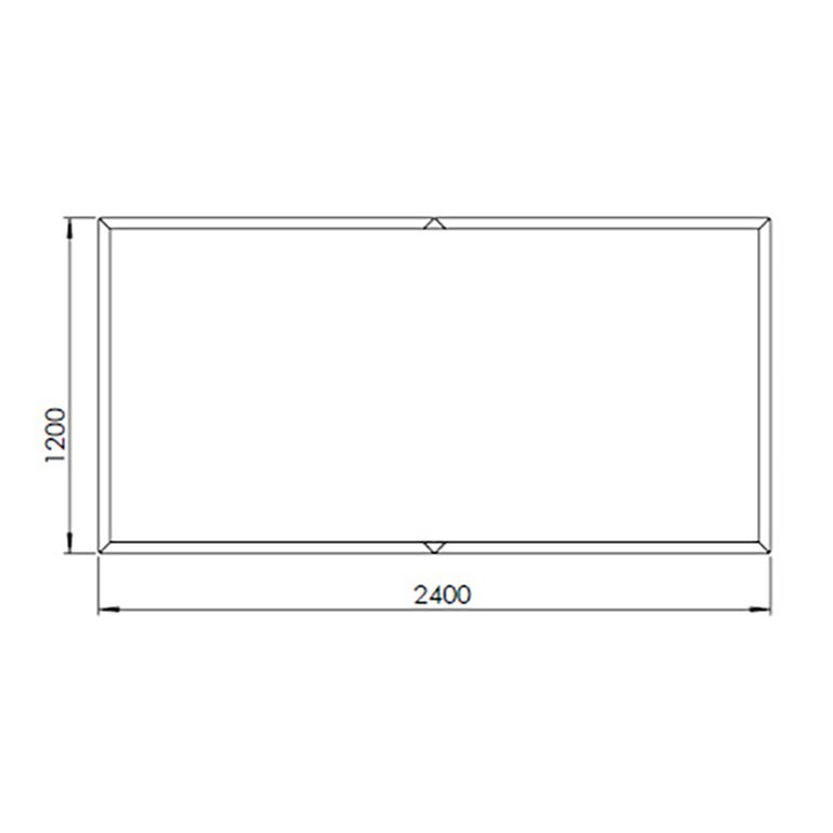 Pulverpārklāta tērauda puķu kaste Texas xxl 240 x 120 cm