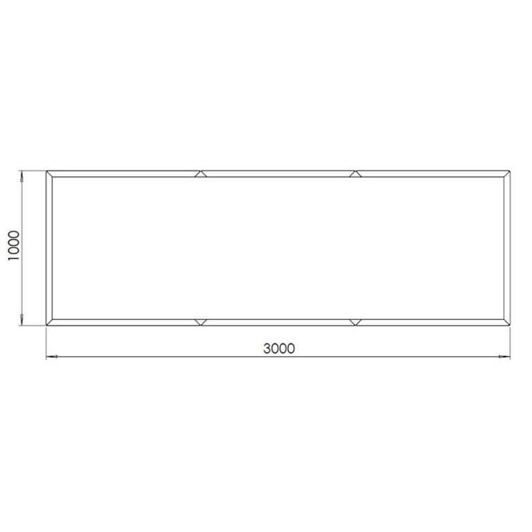 Pulverpārklāta tērauda puķu kaste Texas xxl 300 x 100 cm