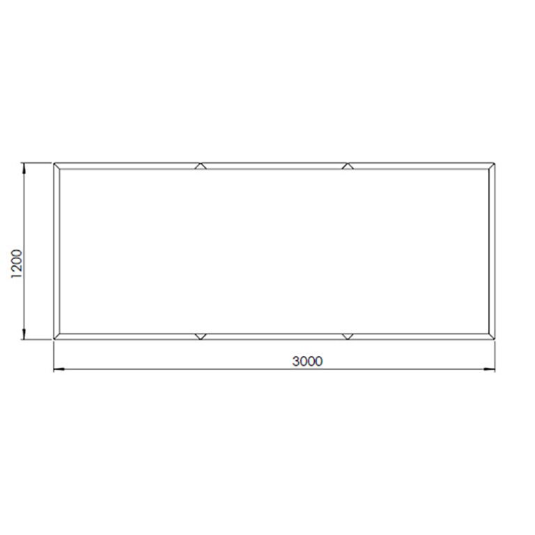 Kortena tērauda puķu kaste Texas xxl 300 x 120 cm