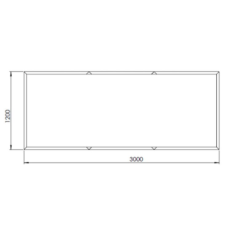 Pulverpārklāta tērauda puķu kaste Texas xxl 300 x 120 cm