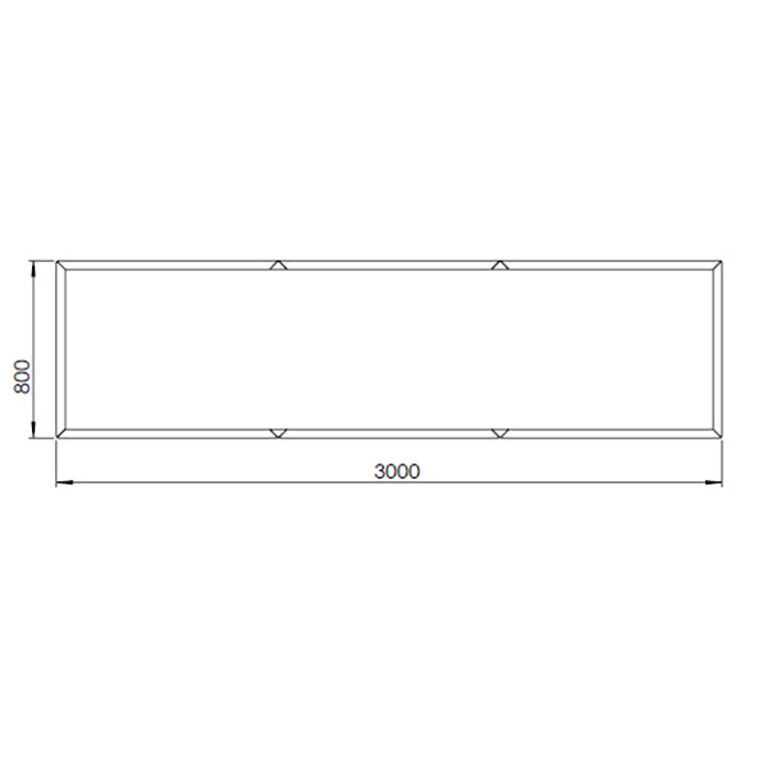 Kortena tērauda puķu kaste Texas xxl 300 x 80 cm