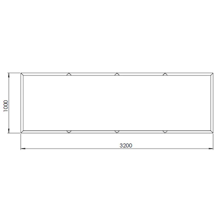 Kortena tērauda puķu kaste Texas xxl 320 x 100 cm