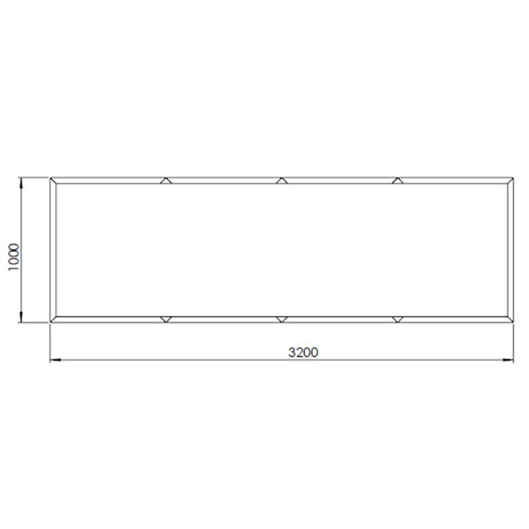Pulverpārklāta tērauda puķu kaste Texas xxl 320 x 100 cm