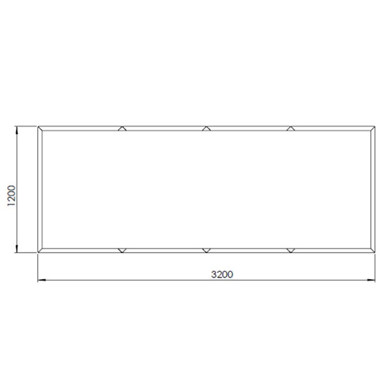 Kortena tērauda puķu kaste Texas xxl 320 x 120 cm
