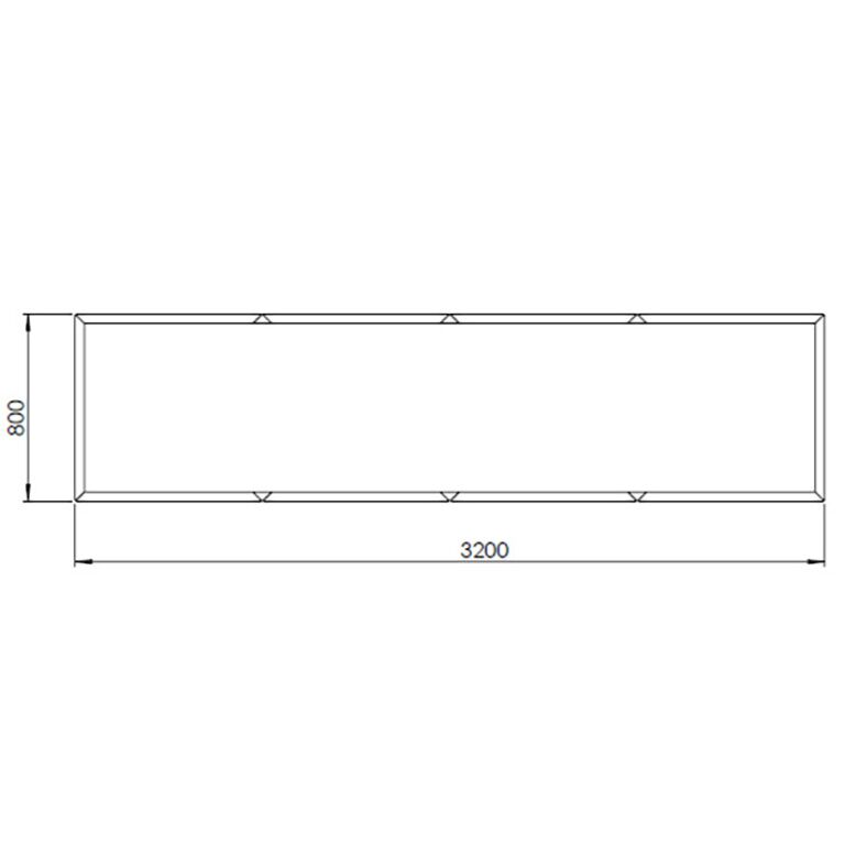 Kortena tērauda puķu kaste Texas xxl 320 x 80 cm