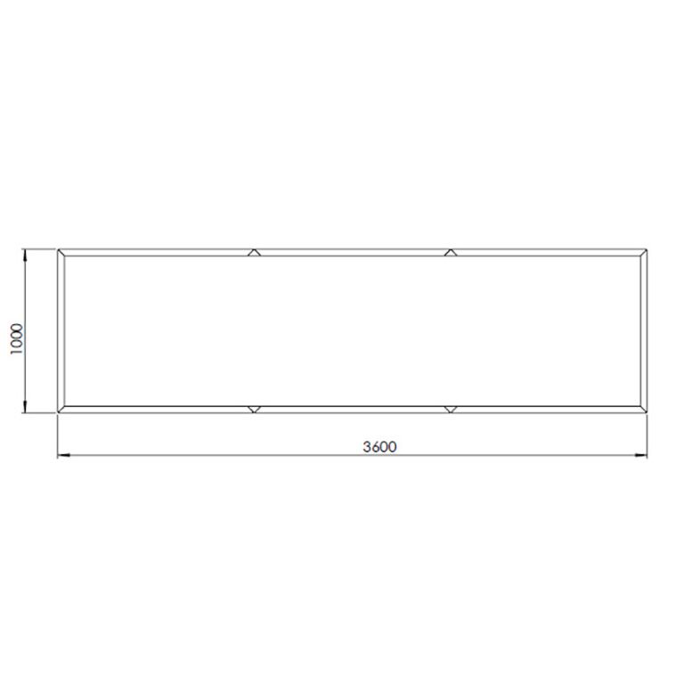 Kortena tērauda puķu kaste Texas xxl 360 x 100 cm