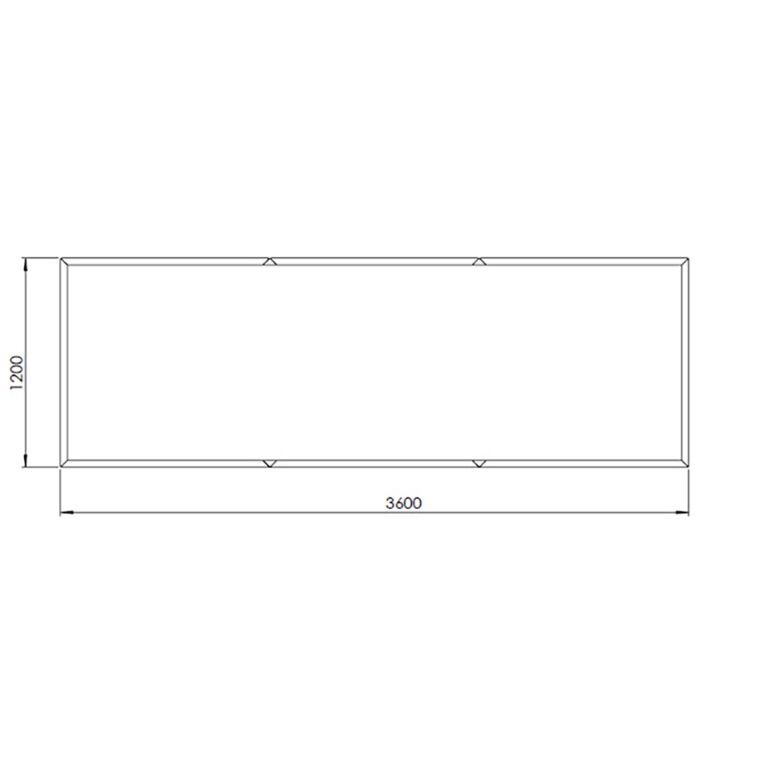 Kortena tērauda puķu kaste Texas xxl 360 x 120 cm