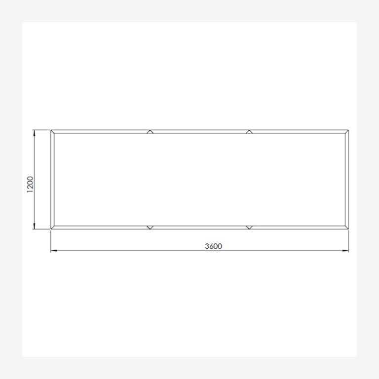 Pulverpārklāta tērauda puķu kaste Texas xxl 360 x 120 cm