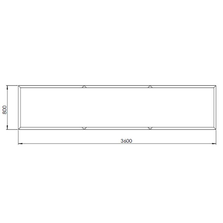 Kortena tērauda puķu kaste Texas xxl 360 x 80 cm