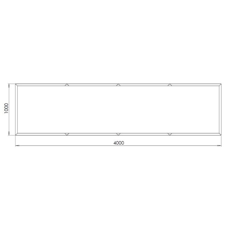 Pulverpārklāta tērauda puķu kaste Texas xxl 400 x 100 cm