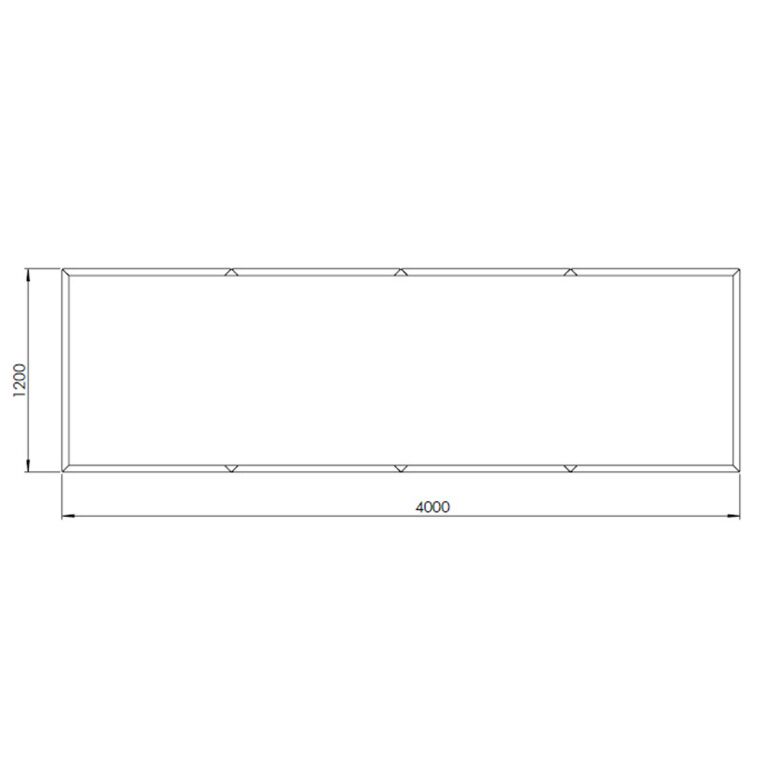 Kortena tērauda puķu kaste Texas xxl 400 x 120 cm