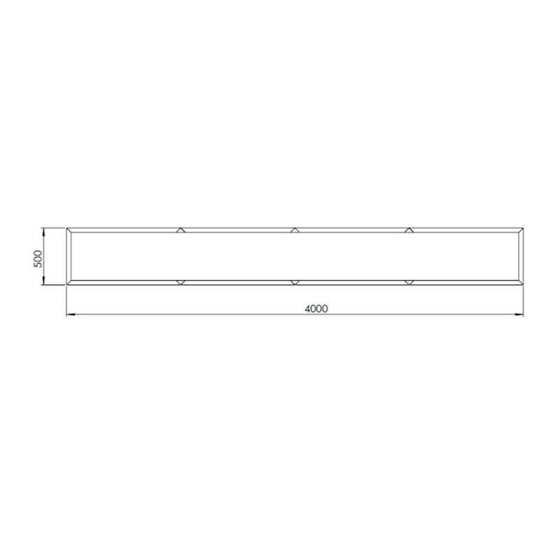 Kortena tērauda puķu kaste Texas xxl 400 x 50 cm