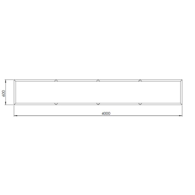Kortena tērauda puķu kaste Texas xxl 400 x 60 cm