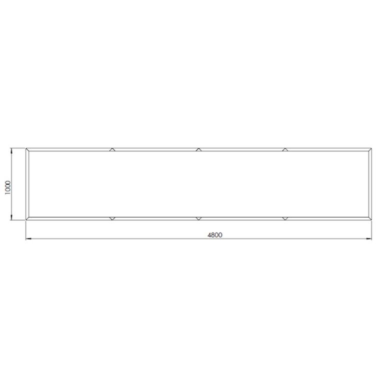 Pulverpārklāta tērauda puķu kaste Texas xxl 480 x 100 cm