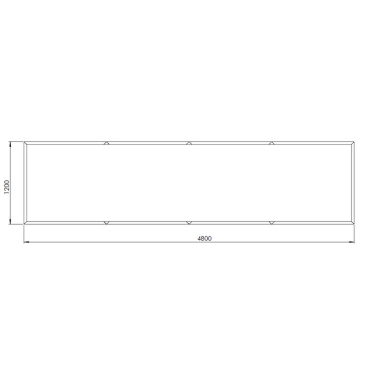Kortena tērauda puķu kaste Texas xxl 480 x 120 cm