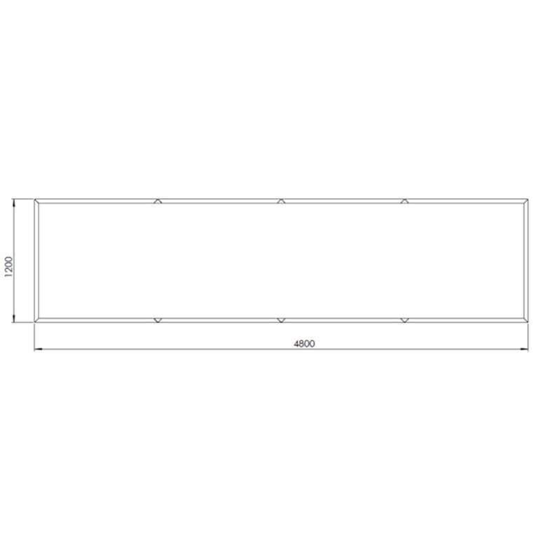 Pulverpārklāta tērauda puķu kaste Texas xxl 480 x 120 cm