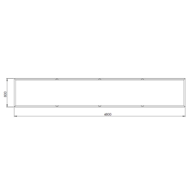Kortena tērauda puķu kaste Texas xxl 480 x 80 cm