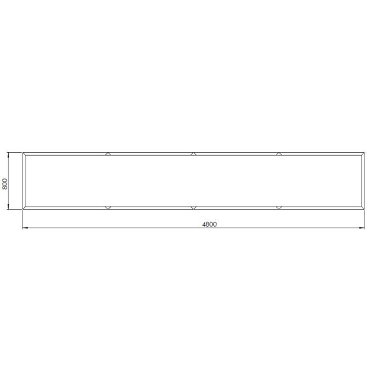 Pulverpārklāta tērauda puķu kaste Texas xxl 480 x 80 cm
