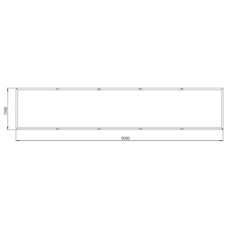 Kortena tērauda puķu kaste Texas xxl 500 x 100 cm