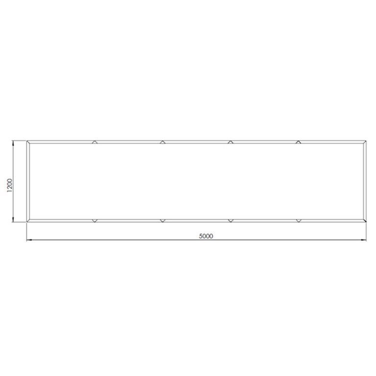 Kortena tērauda puķu kaste Texas xxl 500 x 120 cm