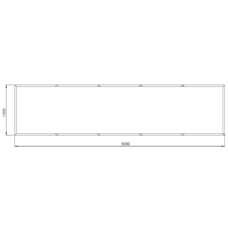 Pulverpārklāta tērauda puķu kaste Texas xxl 500 x 120 cm