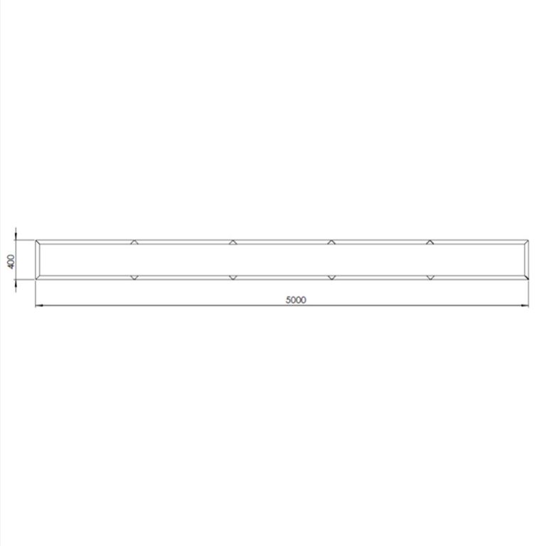 Pulverpārklāta tērauda puķu kaste Texas xxl 500 x 40 cm